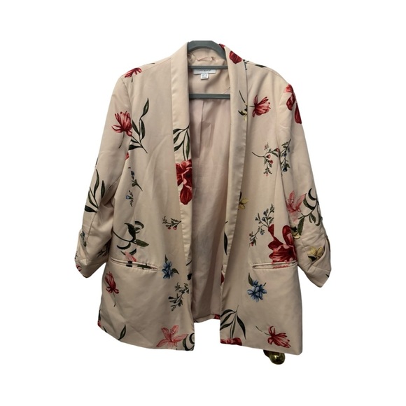 Primark Floral Kimono Blazer Jacket in blush size women’s 16 - Picture 11 of 14